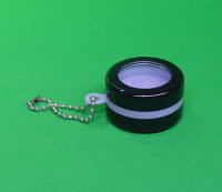 Item No.: F0638Bx2-1
Name:  Round Open Well Keychain 2 Side Jar
Size: 37(dia.) x 24(H) mm 
Shape: KEYCHAIN