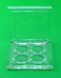 Item No.: I055
Name: Square 4 Well Compact
Size: 67 x 67 mm
Shape: SQUARE